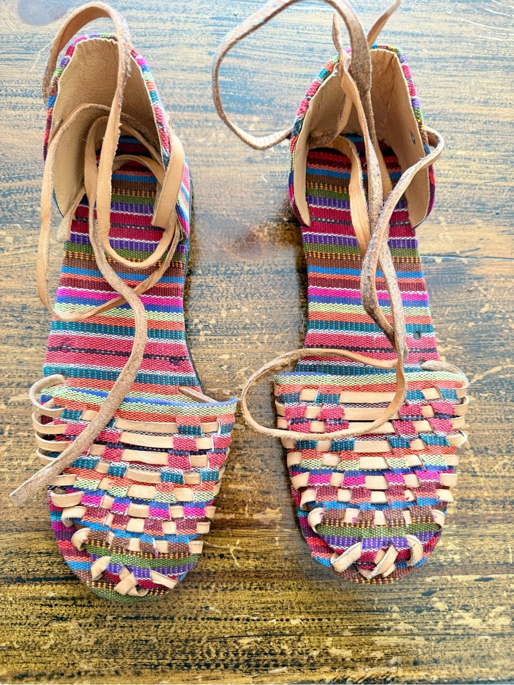 Bohemian huarache sandals